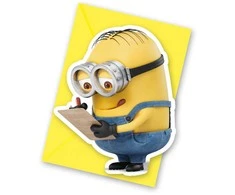 Minions The Rise of Gru vakarėlio kvietimai (6 vnt.)