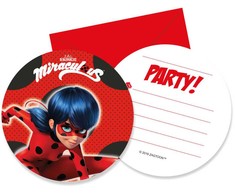 „Miraculous Ladybug Hero“ kvietimų rinkinys, 6 vnt.