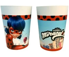 „Miraculous Ladybug Hero“ plastikinių puodelių rinkinys, 2 dalys, 230 ml