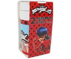 „Miraculous Ladybug Hero“ plastikinių puodelių rinkinys, 2 dalys, 230 ml