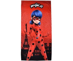 „Miraculous Ladybug Paris“ vonios rankšluostis, paplūdimio rankšluostis 70x140cm