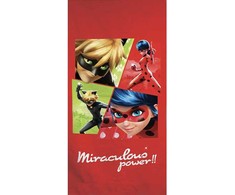 „Miraculous Ladybug Power“ vonios rankšluostis, paplūdimio rankšluostis 70x140cm (greitai džiūstantis)
