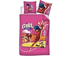 „Miraculous Ladybug The Girls“ patalynės komplektas 140–200 cm, 63–63 cm mikropluošto