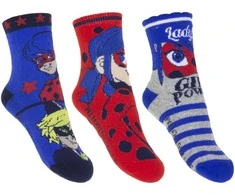 „Miraculous Ladybug“ vaikiškos storos neslystančios kojinės 23-34