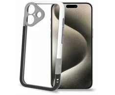 Dėklas Celly Bumper iPhone 16 Svart/Vit