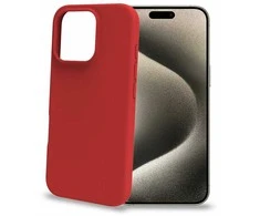 Dėklas Celly Cromo Soft rubber case iPhone 16 Pro Röd