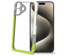 Dėklas Celly Bumper iPhone 16 Vit/Limegrön
