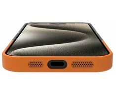 Dėklas Celly Magdual MagSafe-kompatibelt skal iPhone 16 Oranžinis + Transparent