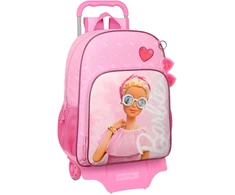 Mokyklinė kuprinė su ratukais Barbie Girl Rožinė 33 x 42 x 14 cm