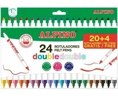 Flomasteriai Alpino 1AAR002058N, dvipusiai, 24 vnt.