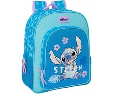 Kuprinė - Safta - Disney Stitch Hawaii - Šoniniai kišenės - Dvigubas užtrauktukas - 32x12x38cm