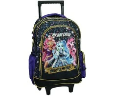 Monster High Crew mokyklinė kuprinė su ratukais, 46 cm