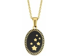 Moteriškas pakabukas CO88 Collection 8CN-26134 Auksinis Juoda