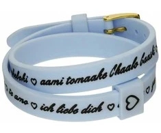 Moteriški apyrankės il mezzometro I LOVE YOU GOLD - BRACCIALE IN SILICONE/SILICONE BRACELET