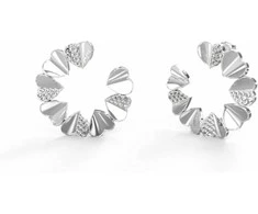 Moteriški auskarai Guess JUBE03037JWRHT-U Nerūdijantis plienas
