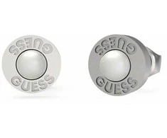Guess Plieniniai auskarai su dirbtiniu perlu Edgy Styles JUME04067JWSTWIT/U