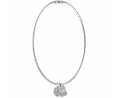 Biżuteria GUESS JUMN01300JWST. Naszyjnik, Kolor pilka. Mężczyzna.