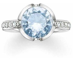 Biżuteria THOMAS SABO 037-059-31-54. Pierścionek, Kolor mėlyna sidabrinė. Kobieta.