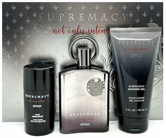 Afnan „Supremacy Not Only Intense“ kvepalai, 100 ml, kvapusis vanduo „Gel De Baño“, 100 ml, dezodorantas su pieštuku, 75 ml.