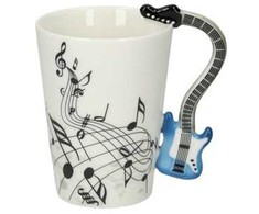 Muzikinis puodelis - MĖLYNA GITARA