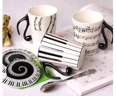 Gertuvė Muzikinis puodelis su dangteliu - KEYBOARD
