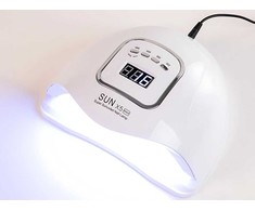 Nagų lempa 46 LED UV 150W hibridiniams geliams Strong Sun X5 Max LCD