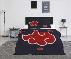 Naruto Akatsuki dvigulė antklodės užvalkalas 240–220 cm, 65 x 65 cm