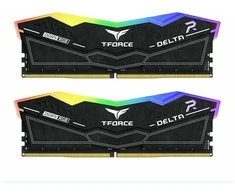 RAM DDR5 Team Group T-FORCE D-ELTA RGB atmintis 32GB (2x16GB) 6400MHz CL32 1.35V juoda