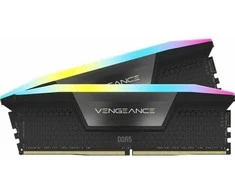 RAM CORSAIR VENGEANCE RGB 16GB 2x8GB DDR5 DIMM 5200MT/s CL40-40-40-77 1.25V Intel XMP Desktop Memory - Juodas