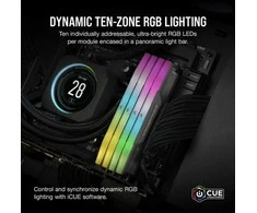 Stacionarių kompiuterių atmintis VENGEANCE RGB 32GB (2x16GB) DDR5 DRAM 6000MT/s CL30 AMD EXPO &amp; Intel XMP