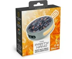 Bluetooth garsiakalbis - Bigben Party Luminous 15w TWS pilkas ir oranžinis.