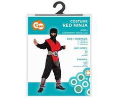 GoDan Ninja kostiumas raudonas lux universalus