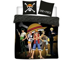 „One Piece“ kapitono Lufio dvigulė antklodės užvalkalas, 240–220 cm, 65 x 65 cm