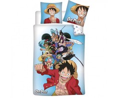 „One Piece Pirate Rush“ patalynės komplektas 140–200 cm, 63–63 cm mikropluošto