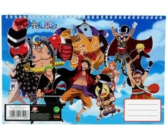„One Piece Team“ spiralinė eskizų knygelė, A/4 formato, 30 lapų