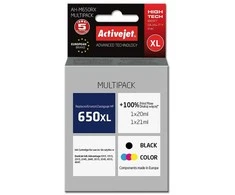 Rašalo kasetė Activejet AH-M650RX (pakaitinė HP 650 CZ101/CZ102, Premium, 1 x 20 ml, 1 x 21 ml, juoda, MultiColor)