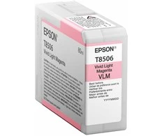 Epson T85060N rašalas, šviesiai purpurinė | Epson Epson | C13T85060N | Epson T8506 – ryškiai šviesiai purpurinė – originali – rašalo kasetė | Rašalo kasetė | Ryški šviesiai purpurinė