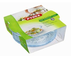 Pyrex STIKLINIS SIJETAS GARINIMO Įdėklui, KAIŠMAI ATSPARUS GARINIS 20cm 2L