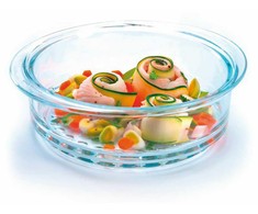 Pyrex STIKLINIS SIJETAS GARINIMO Įdėklui, KAIŠMAI ATSPARUS GARINIS 20cm 2L