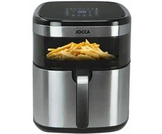 Karšto oro gruzdintuvė su displėjumi Jocca 2385 10l ner.plienas/juoda