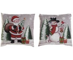 Pagalvėlė DKD Home Decor Kalėdos Spalvotas Poliesteris 40 x 10 x 40 cm (2 vnt.)