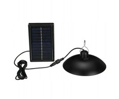 Lauko kabinama saulės lempa su LED ir nuotoliniu valdymu