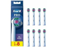 „Oral-B“ dantų šepetėlio galvutė ORAL-B BRAUN ŠEPETĖLIŲ GALVUTĖS EB18-8 WHITE3D