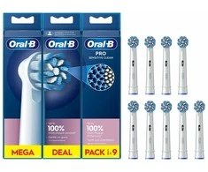 Braun „Oral-B Pro Sensitive Clean“, 9 vnt., Balta, Ypač minkšta, 49,05 g, 180 mm, 18 mm