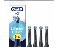 Oral-B iO Ultimate Clean 4 dalių šepetėlių galvučių pakuotė, juodos spalvos