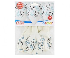 Panda ir bambukas, balionai, 5 vnt. 13 colių (33 cm)