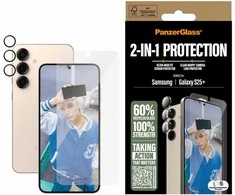 Panzer Glass PanzerGlass ® 2-in-1 Protection Bundle Samsung Galaxy S25+, Samsung, Samsung - Galaxy S25+, Dry application, Scratch resistant, Shock resistant, Transparent, 1 pc(s)