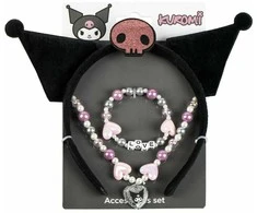 Papuošalų komplektas Hello Kitty Juoda 3 Dalys