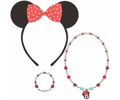 Papuošalų komplektas Minnie Mouse Rožinė 3 Dalys