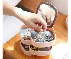 Casket cosmetics organiser jewellery mirror